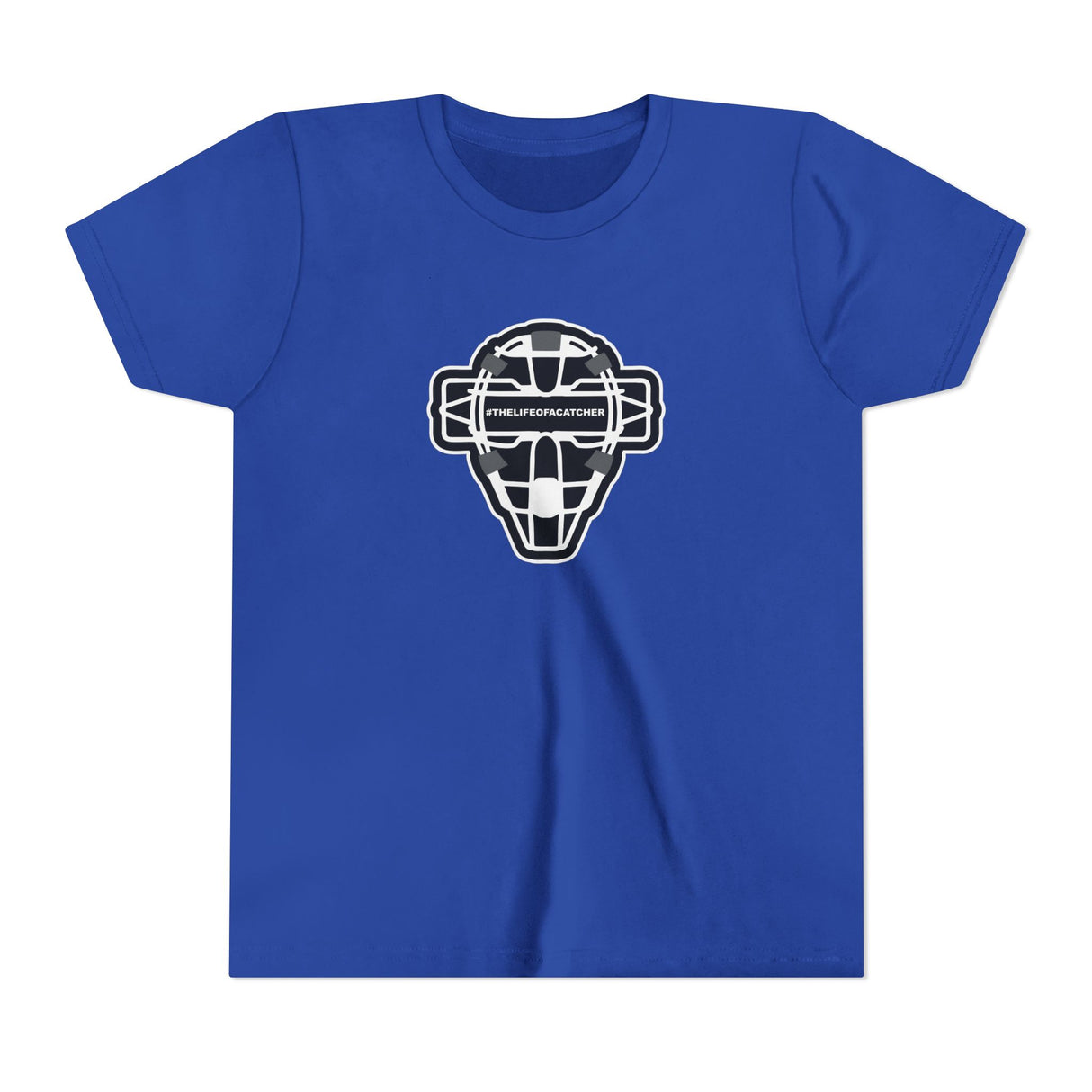 The Catching Guy Logo Mask Youth T-Shirt - Royal Front