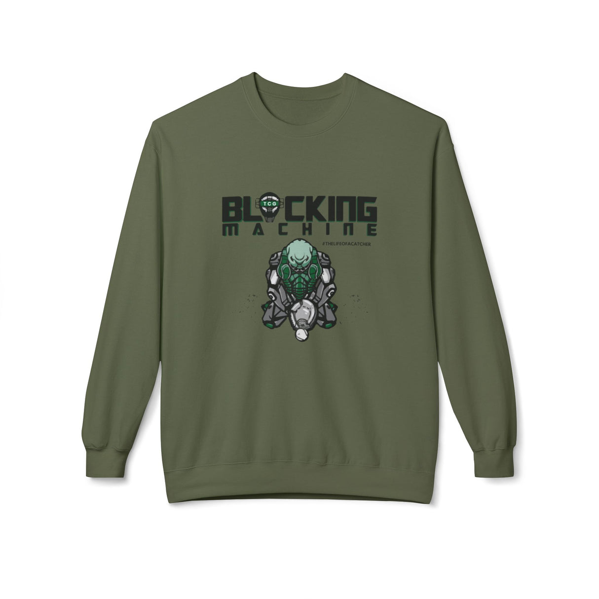 Blocking Machine Unisex Sweatshirt - Military Green