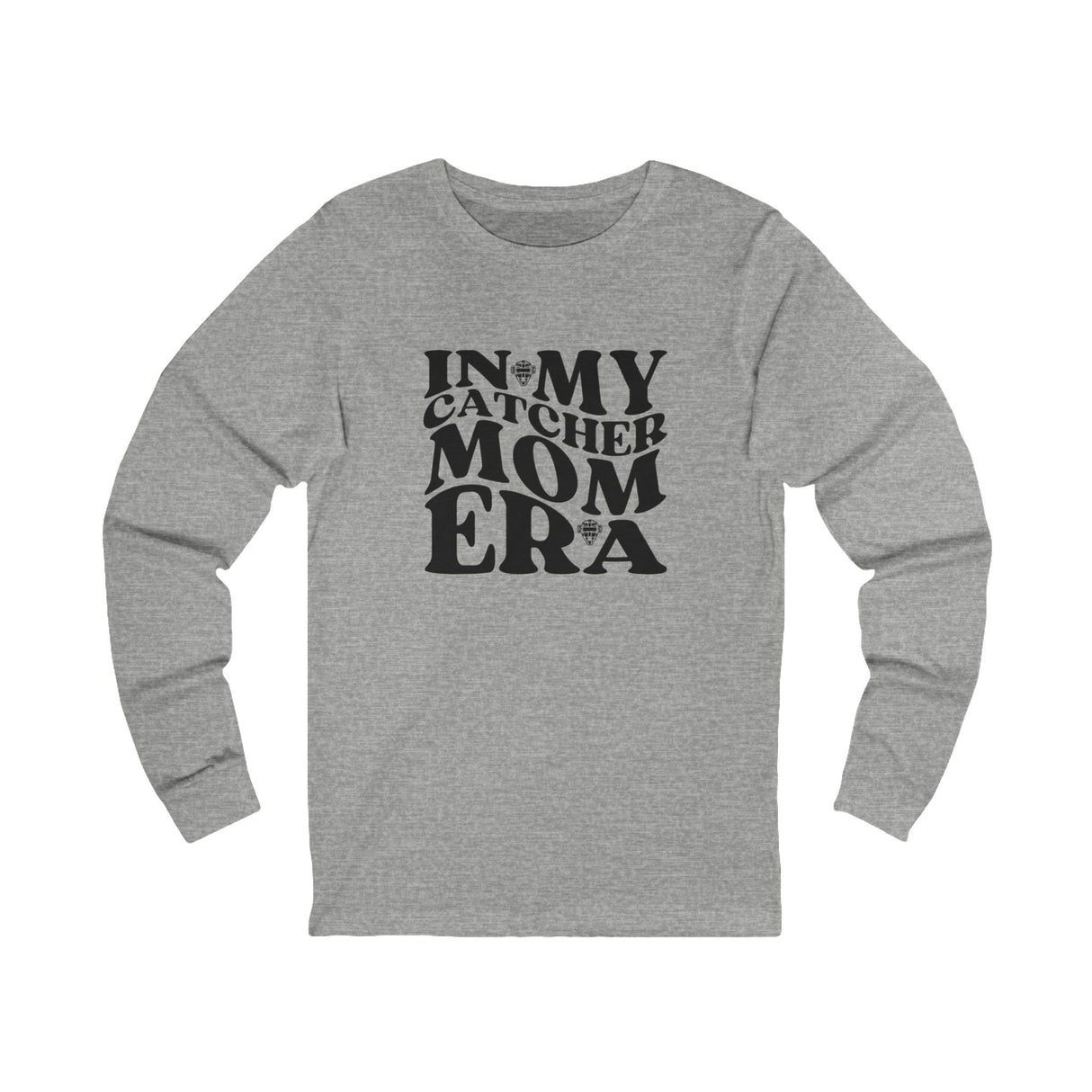 In My Catcher Mom Era Unisex Jersey Long Sleeve Tee - Athletic Heather