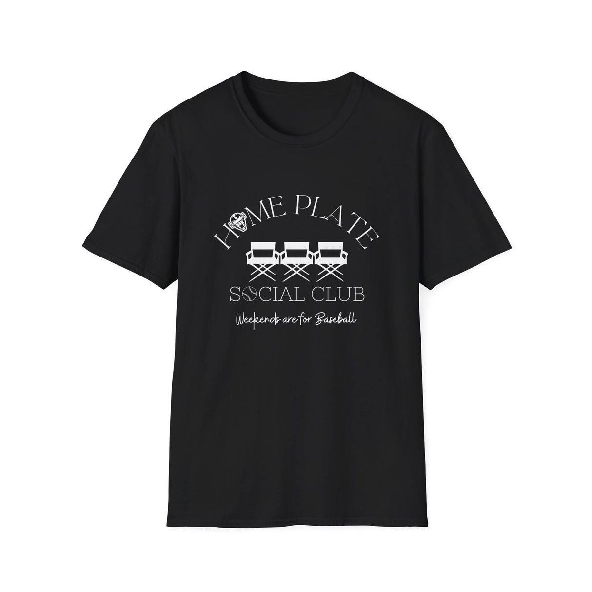 Home Plate Social Club Baseball Unisex T-Shirt - Black