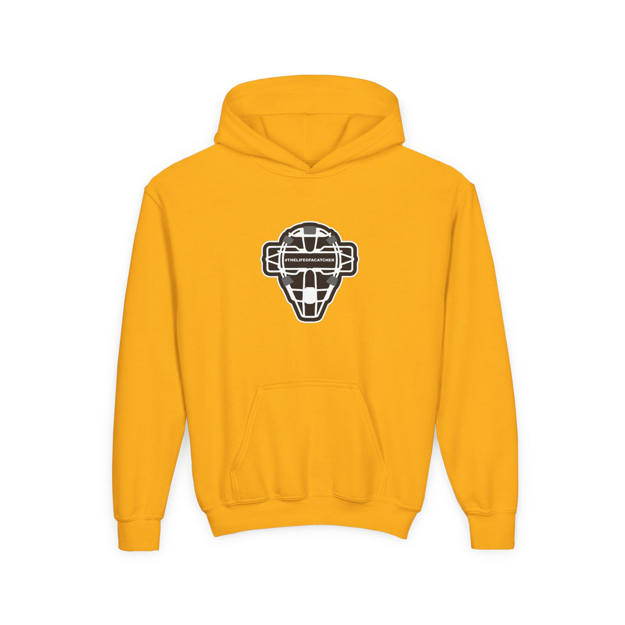 The Catching Guy Logo Mask Youth Hoodie yellow