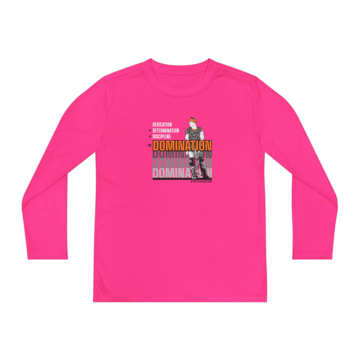 Domination Youth Long Sleeve T-Shirt hot pink