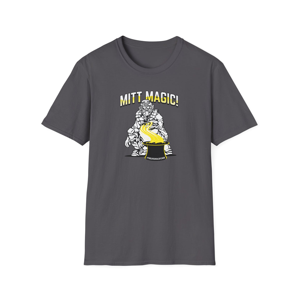 Mitt Magic Unisex T-Shirt - Charcoal Front