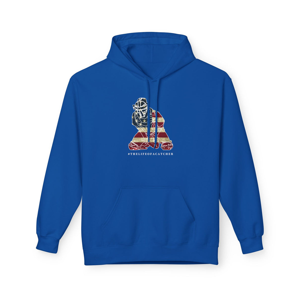 American Flag Catcher Unisex Hoodie - Royal