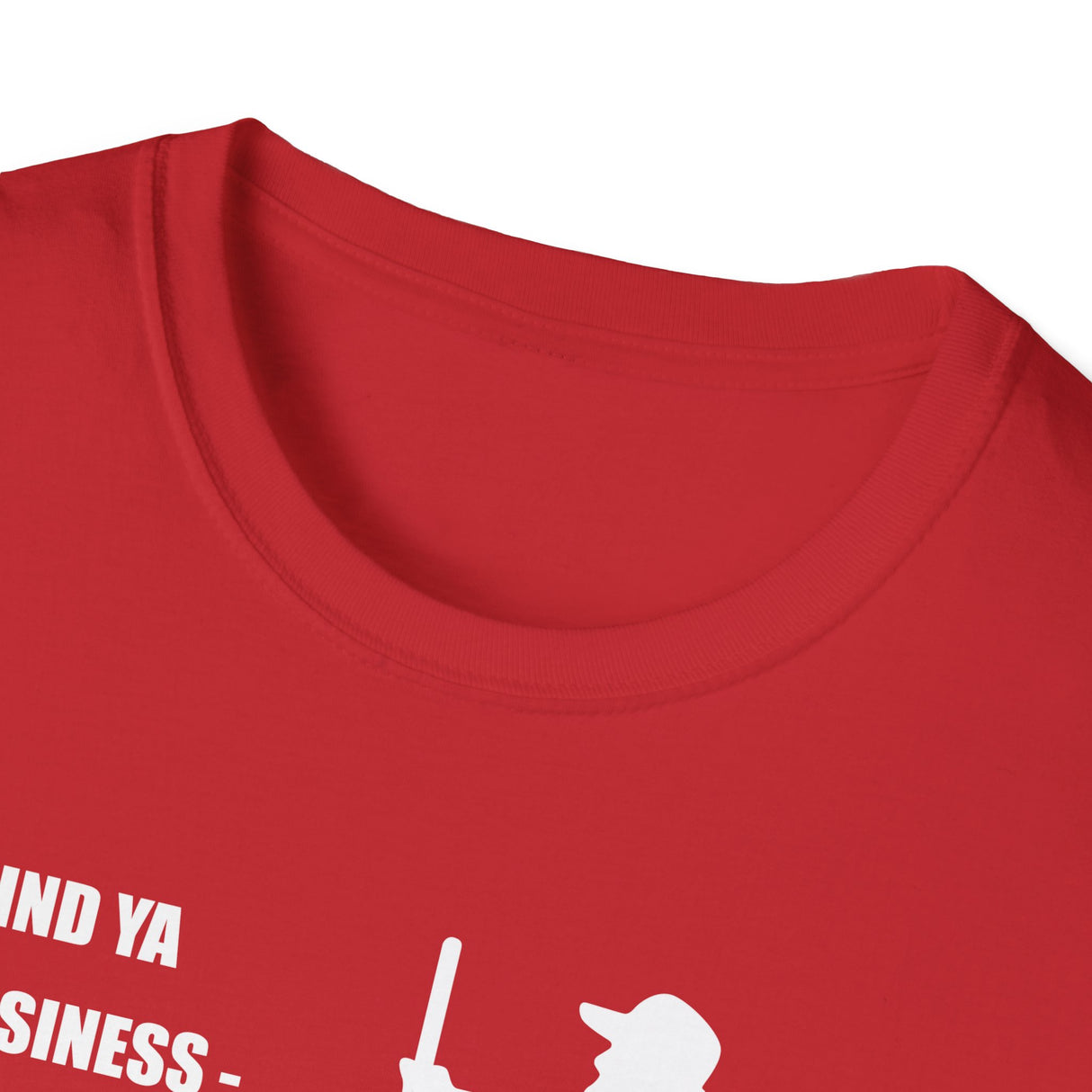 Mind Ya Business Unisex T-Shirt - Red Collar