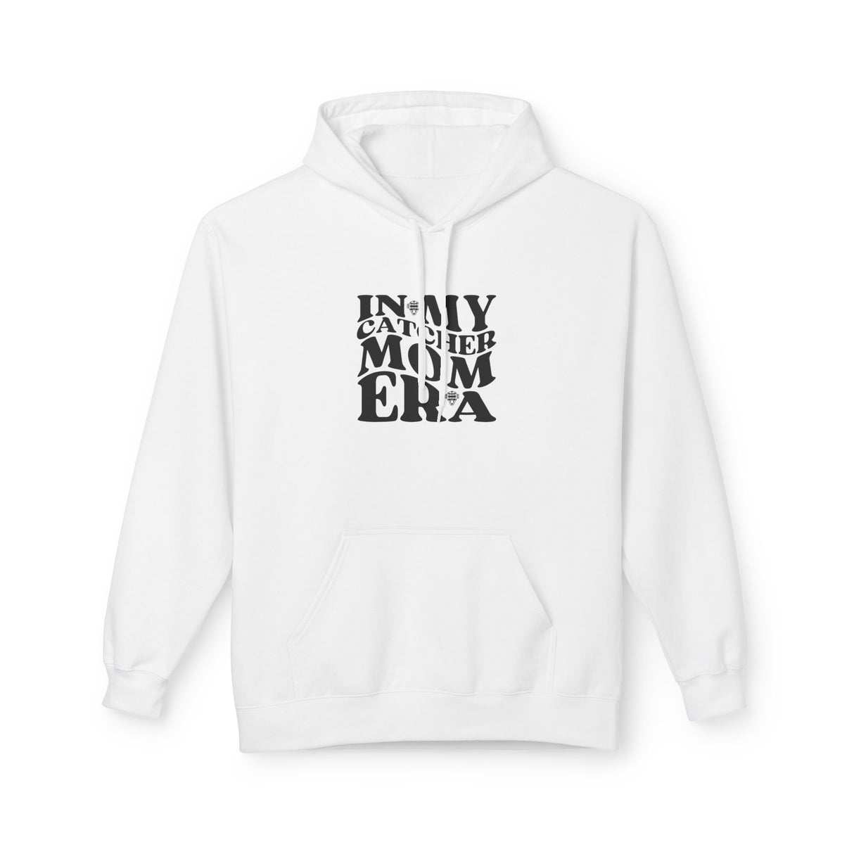 In My Catcher Mom Era Unisex Hoodie - White Front