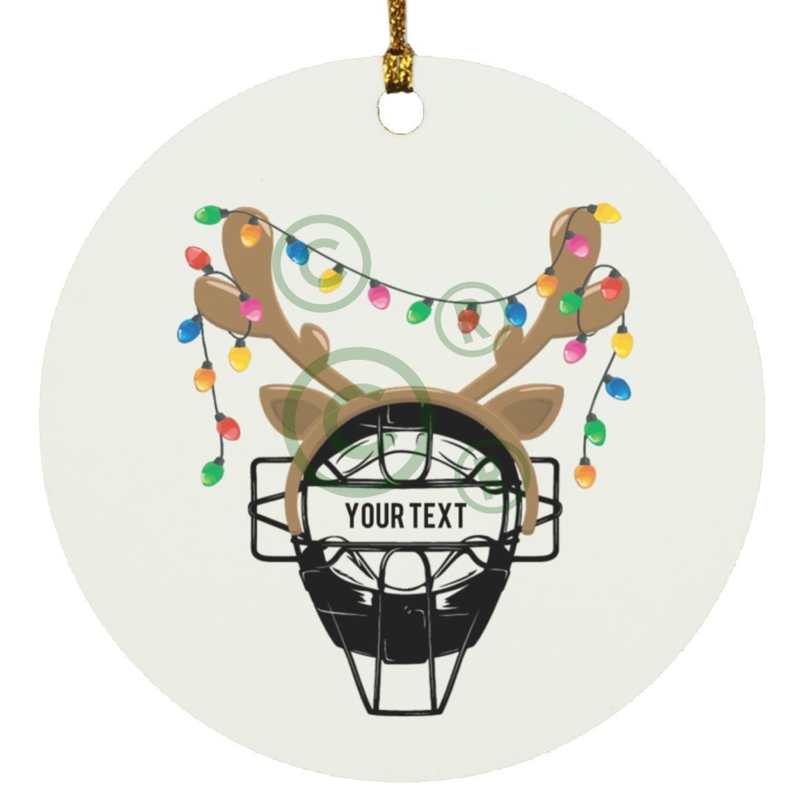 The Catching Guy Reindeer Baseball Mask Ornament