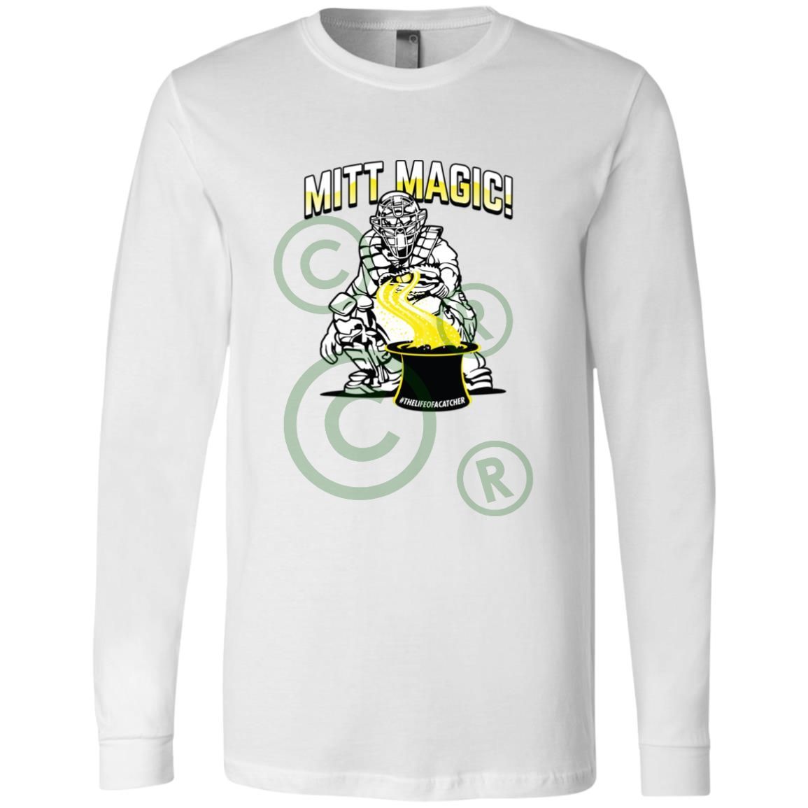 The Catching Guy Mitt Magic Men's Jersey Tee white