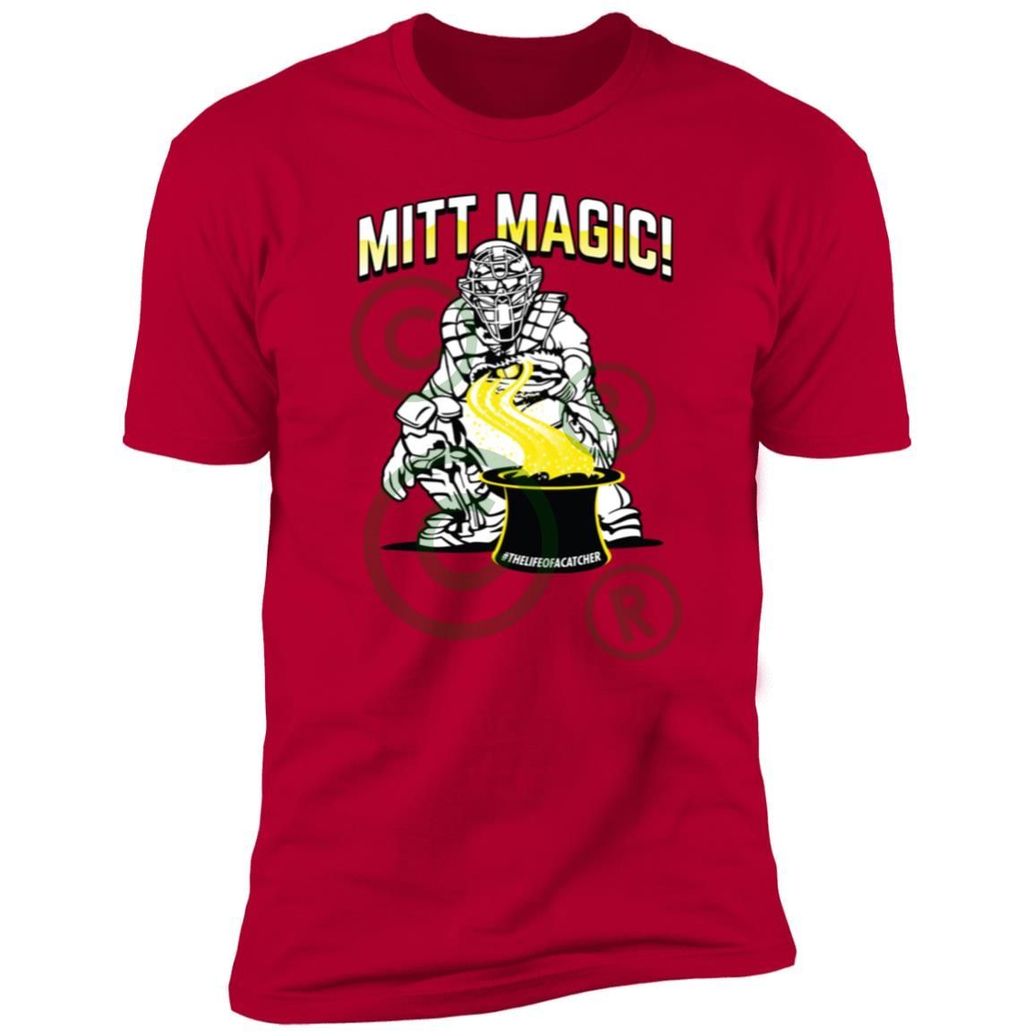 The Catching Guy Mitt Magic Tee red