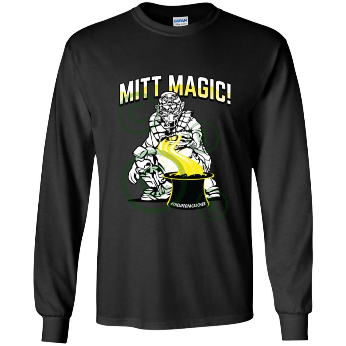 The Catching Guy Mitt Magic Youth Long Sleeve Tee black