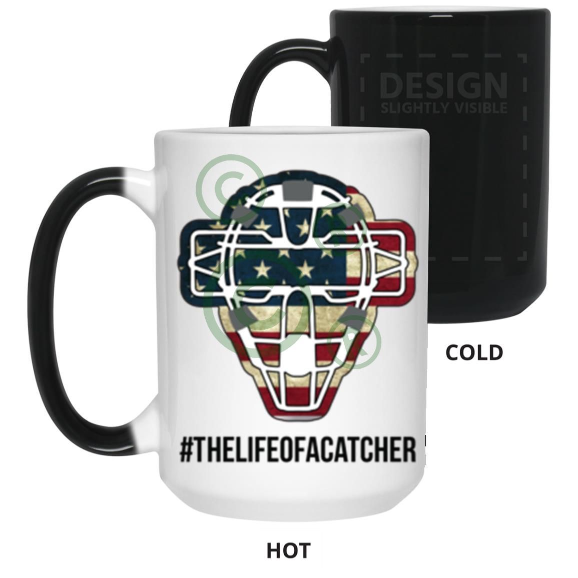 The Catching Guy American Flag Mask 15 oz. Color Changing Mug