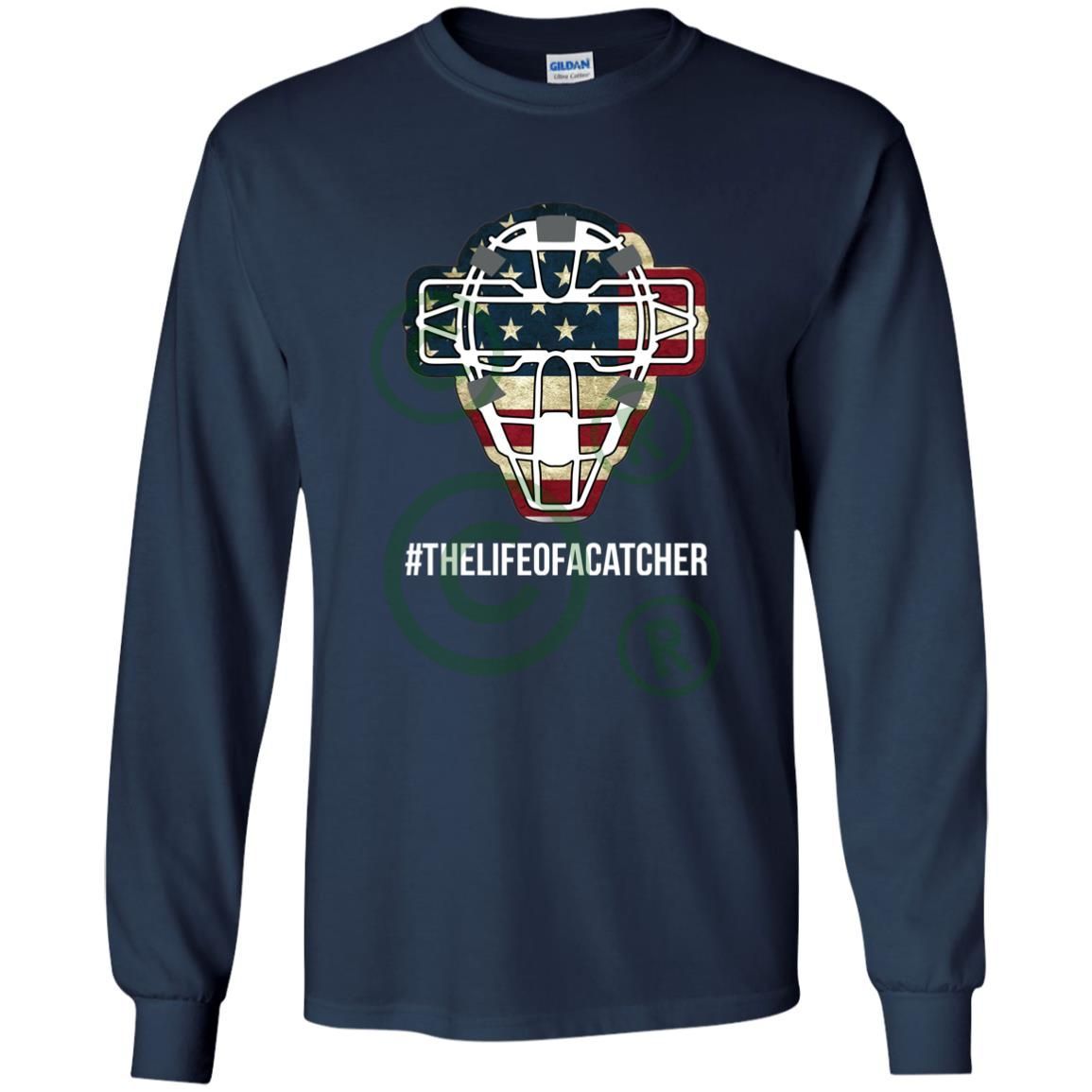 The-Catching-Guy-catcher-logo-long-sleeve-tee-dark-grey-flag