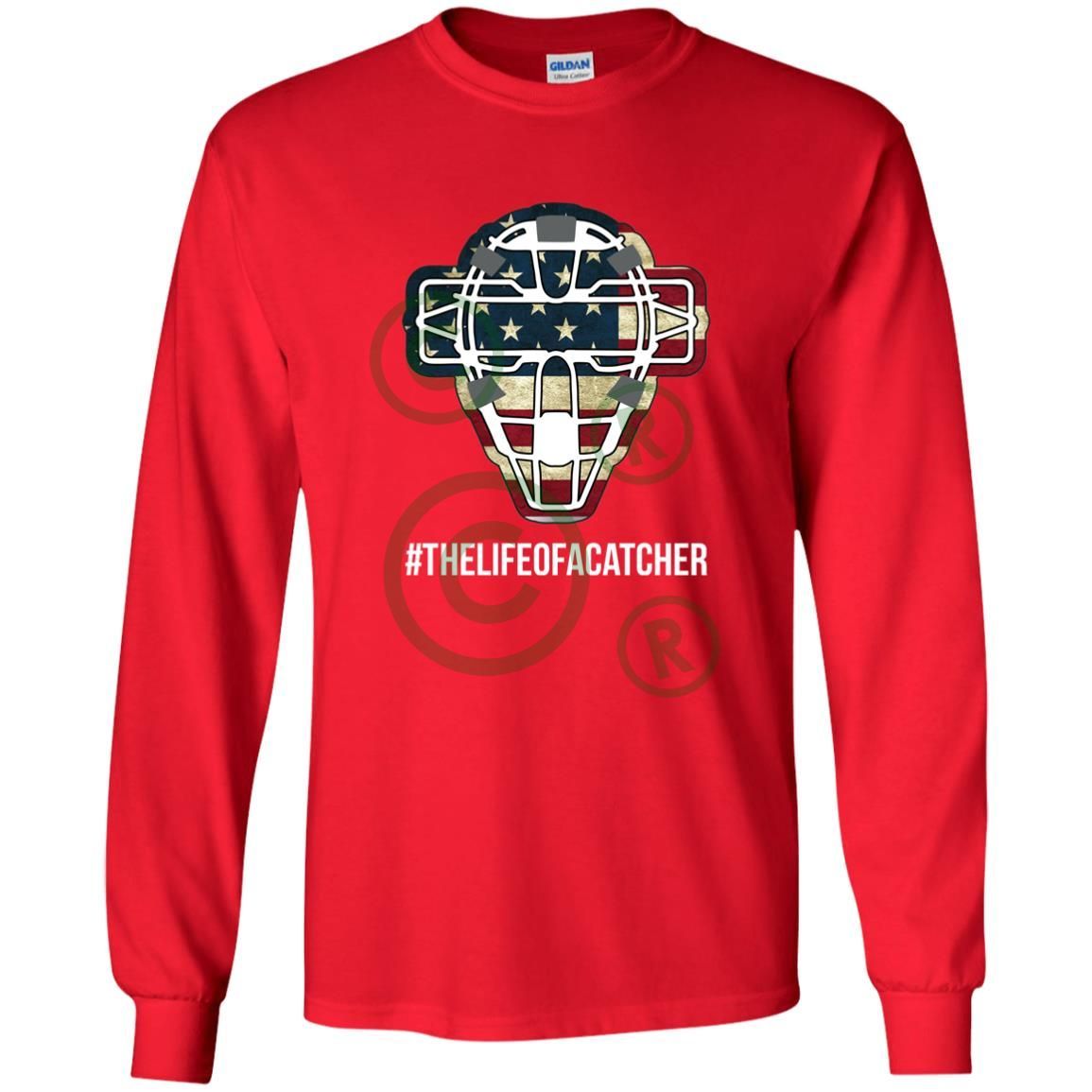 The-Catching-Guy-catcher-logo-long-sleeve-tee-red-flag