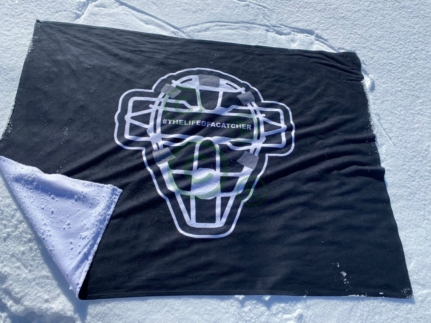The-Catching-Guy-logo-Catcher-Face-Mask-blanket
