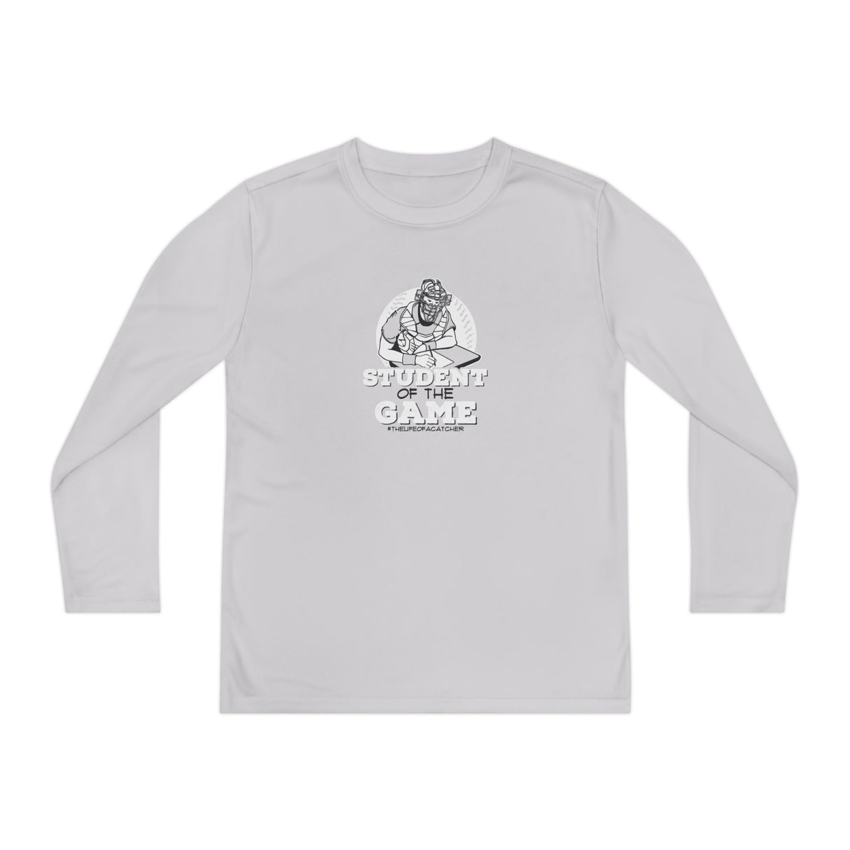 Student Of The Game Youth Long Sleeve T-Shirt silver