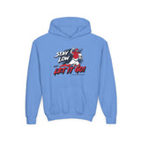 Stay Low & Let It Go Youth Hoodie Carolina Blue