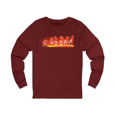 Flash Unisex Jersey Long Sleeve Tee maroon
