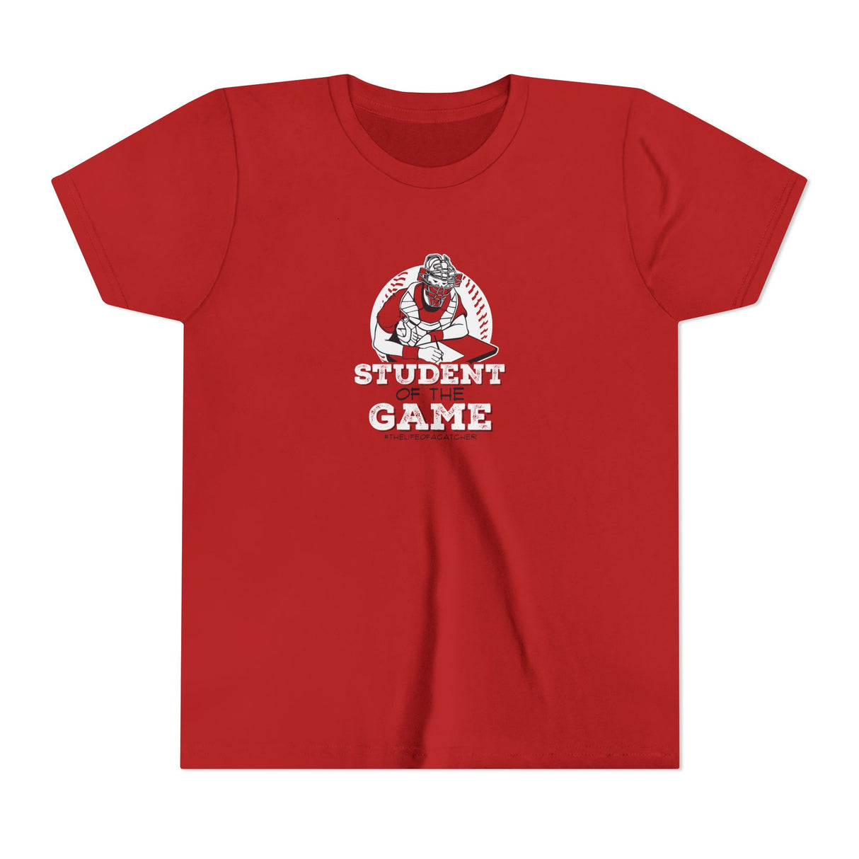 Student Of The Game Youth T-Shirt red