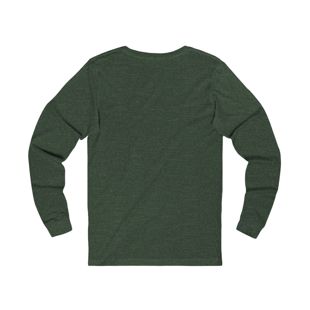 Ugly Christmas Sweater Catcher's Mask Santa Hat Unisex Jersey Long Sleeve Tee - Heather Forest Green Back