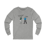 Best Friends Unisex Jersey Long Sleeve Tee - Grey Front