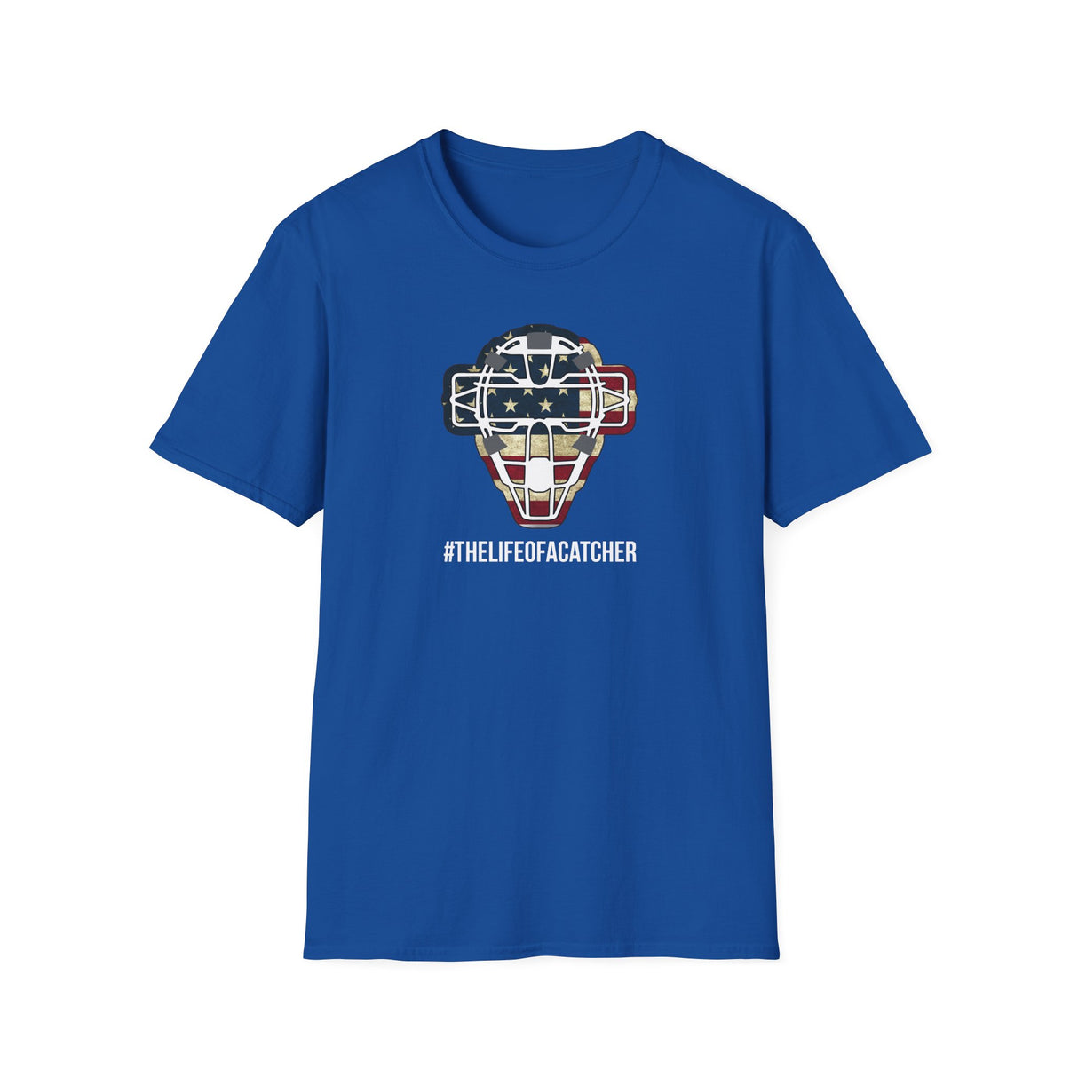 American Flag Mask Unisex T-Shirt - Royal