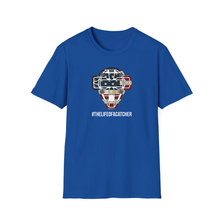 American Flag Mask Unisex T-Shirt - Royal