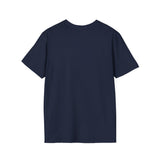 American Flag Mask Unisex T-Shirt - Navy Back