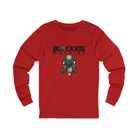Blocking Machine Unisex Jersey Long Sleeve Tee - Red