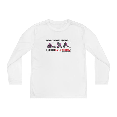 Knees Youth Long Sleeve T-Shirt white
