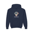 american flag catching mask hoodie navy