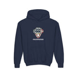american flag catching mask hoodie navy
