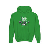 We Don't Skip Leg Day Youth Hoodie Irish Green