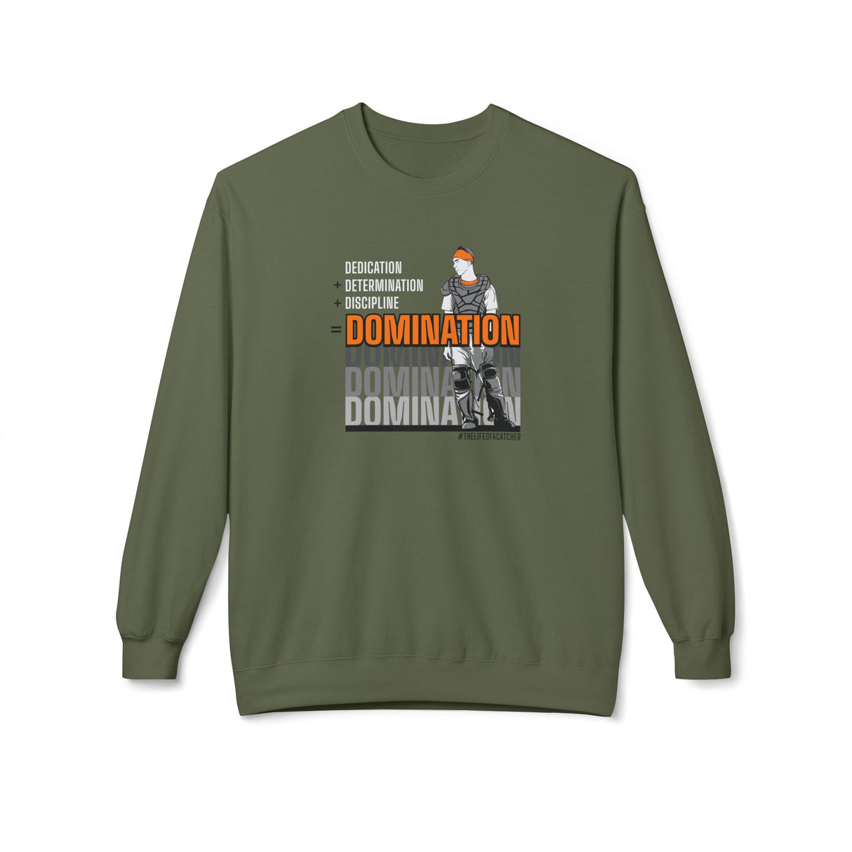 domination unisex sweatshirt military green