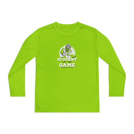Student Of The Game Youth Long Sleeve T-Shirt neon green