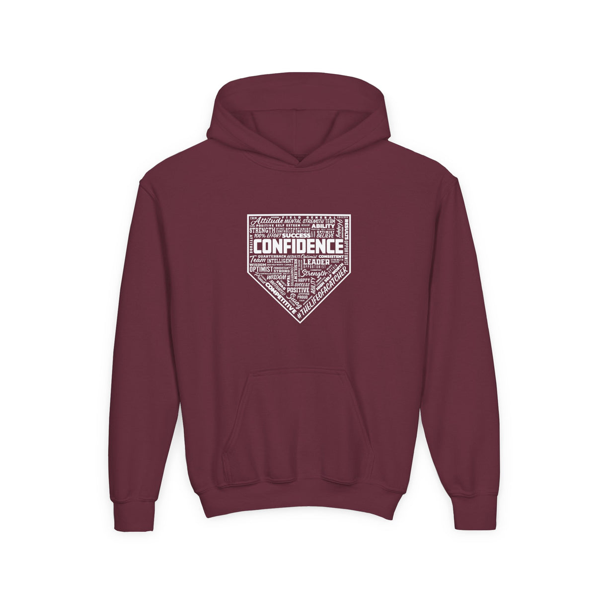 Confidence Youth Hoodie maroon