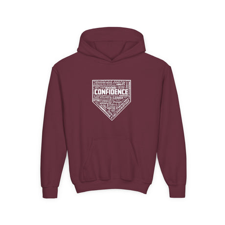 Confidence Youth Hoodie maroon