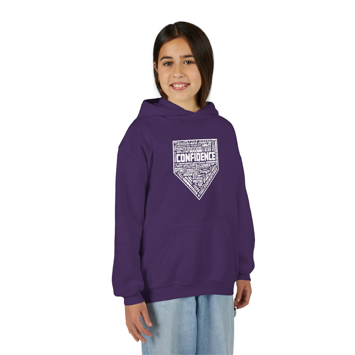 Confidence Youth Hoodie purple