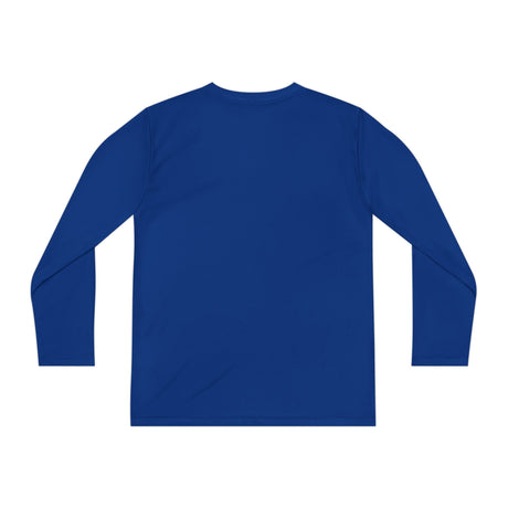 American Flag Mask Youth Long Sleeve T-Shirt - Royal Back