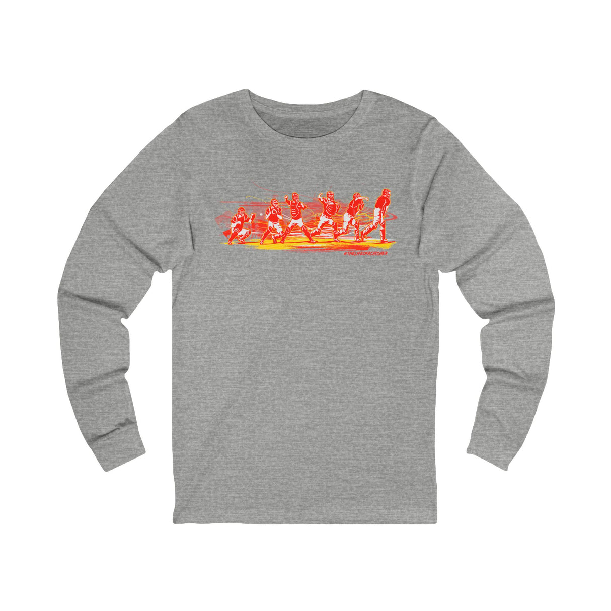 Flash Unisex Jersey Long Sleeve Tee heather grey