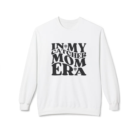 In My Catcher Mom Era Unisex Sweatshirt - White