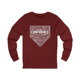 Confidence Unisex Jersey Long Sleeve Tee - Cardinal