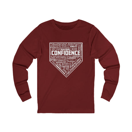 Confidence Unisex Jersey Long Sleeve Tee - Cardinal