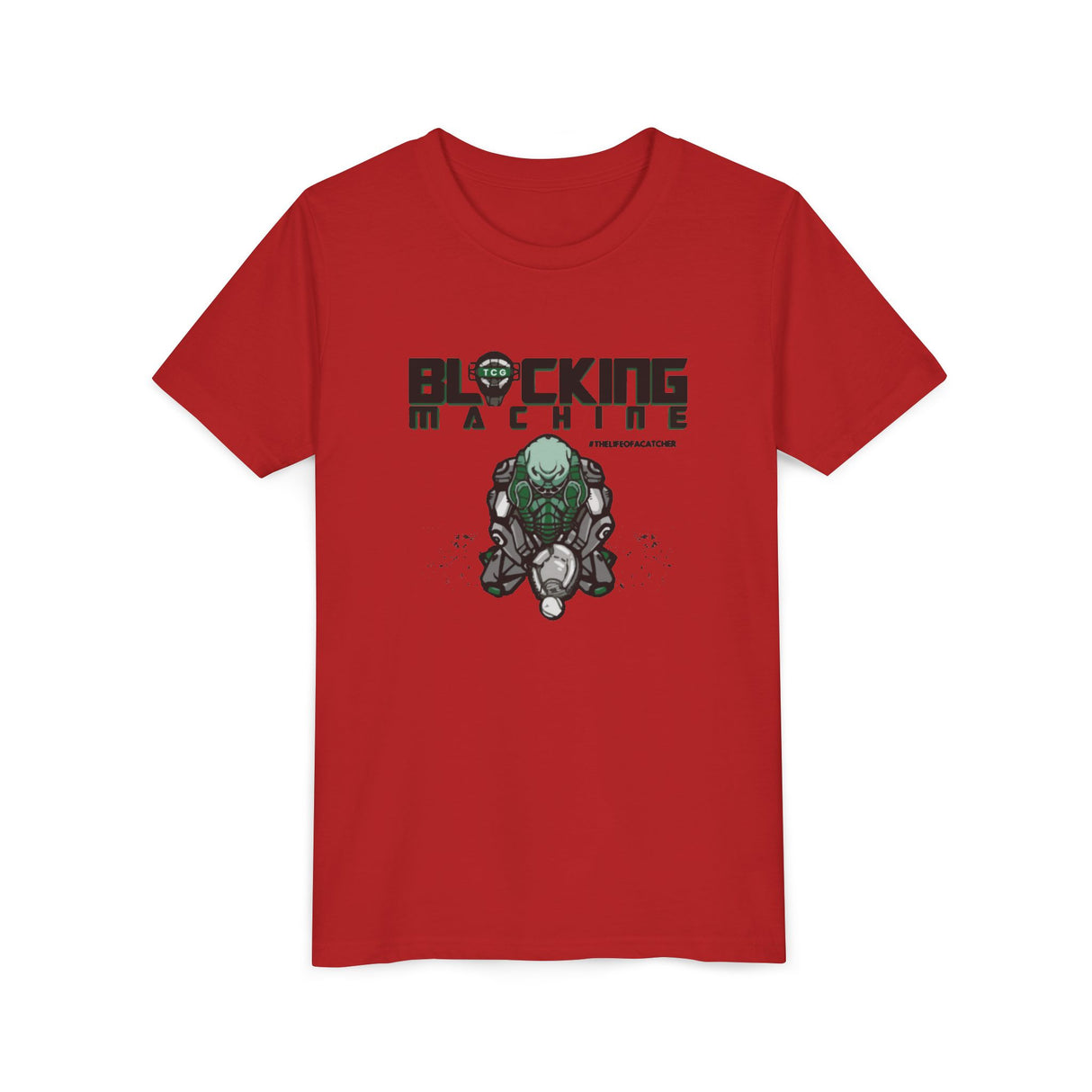 Blocking Machine Youth T-Shirt - Red