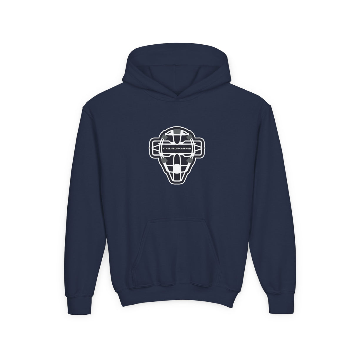 The Catching Guy Logo Mask Youth Hoodie navy