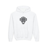 The Catching Guy Logo Mask Youth Hoodie white