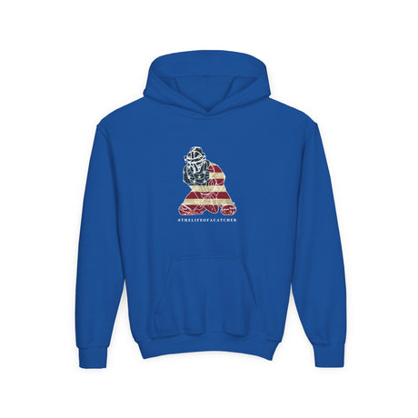american flag catcher hoodie royal