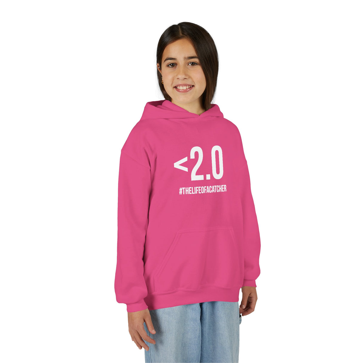 Drop Your Pop 2.0 Youth Hoodie Heliconia Front