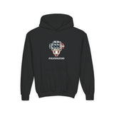 american flag catching mask hoodie black