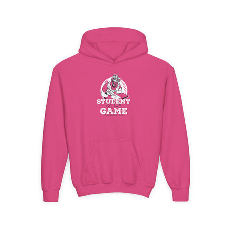 Student Of The Game Youth Hoodie hot pink