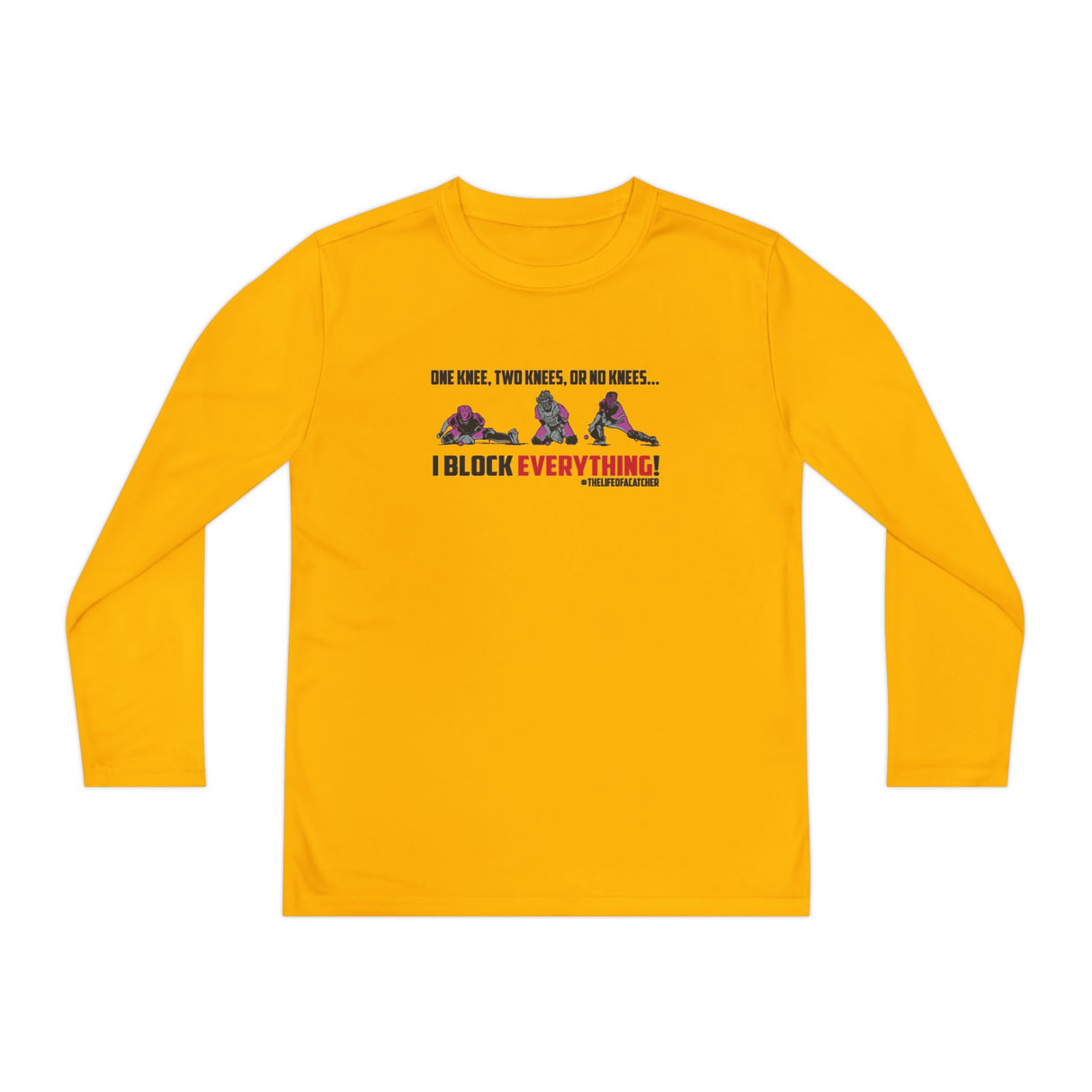 Knees Youth Long Sleeve T-Shirt yellow